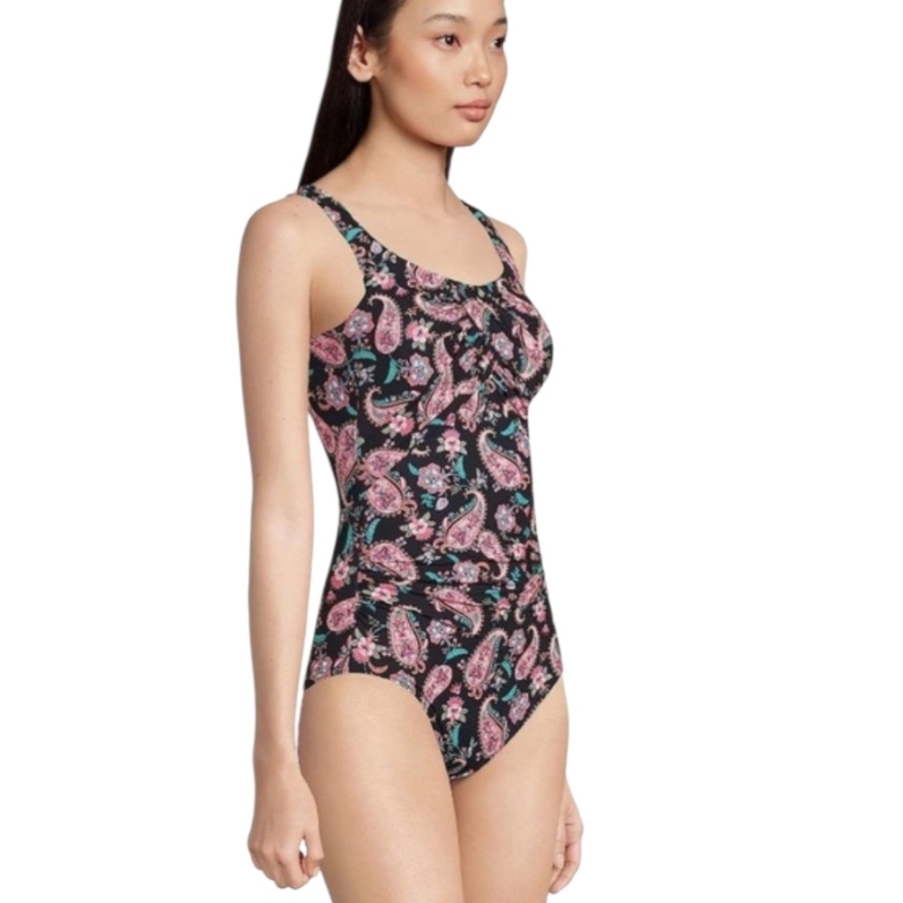 Lands' End SlenderSuit Carmela One Piece Swimsuit Women's Sz 18 NWT